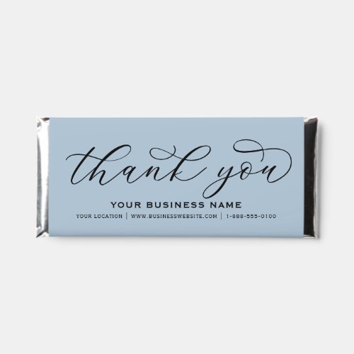 Thank You Elegant Dusty Blue Custom Business Hershey Bar Favors