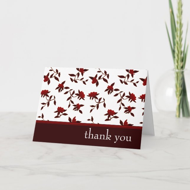 thank you : elegant floral : card (Front)