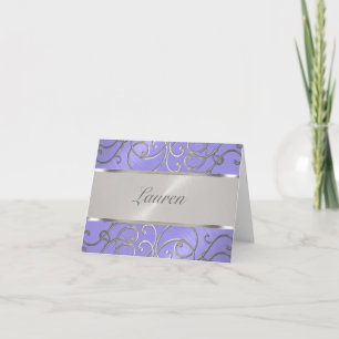 Thank You Elegant Lavender Purple Silver Filigre