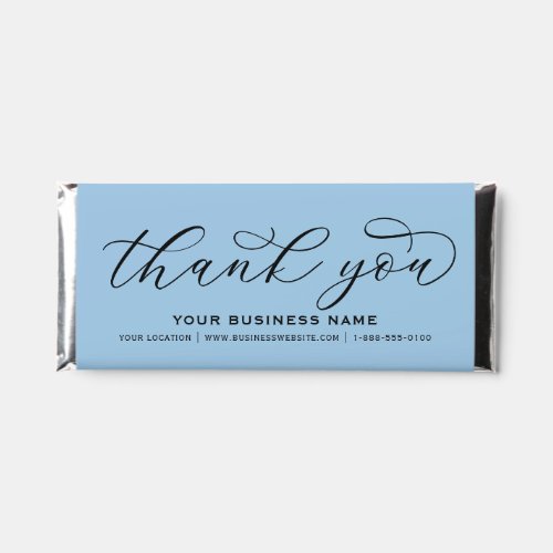 Thank You Elegant Light Blue Custom Business Hershey Bar Favors