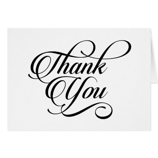 Thank You Elegant Modern Stylish Script Card | Zazzle