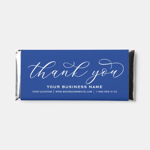 Thank You Elegant Royal Blue Custom Business Hershey Bar Favors