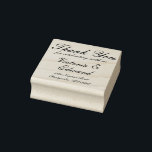Thank You Elegant Script Wedding Address Rubber Stamp<br><div class="desc">An elegant way to say thank you. This rubber stamp includes the message 'Thank You for celebrating with us',  the couple's names and address. A great way to add elegance to any envelope.</div>