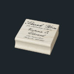 Thank You Elegant Script Wedding Address Rubber Stamp<br><div class="desc">An elegant way to say thank you. This rubber stamp includes the message 'Thank You for celebrating with us',  the couple's names and address. A great way to add elegance to any envelope.</div>