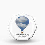 Thank You Employee Appreciation Business Award<br><div class="desc">This hot air balloon features a balloon of brilliant blue sky and fluffy white clouds. The brown basket completes the design. All text can quickly and easily be changed to suit your needs. There is plenty of room to add a name or any other text you wish. You may also...</div>