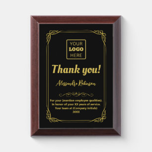 Thank you Employee Appreciation gift Award Plaque