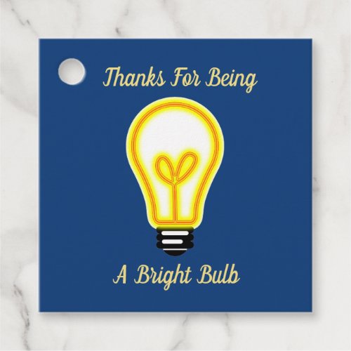 Thank You Employee Bright Bulb Recognition Favor Tags