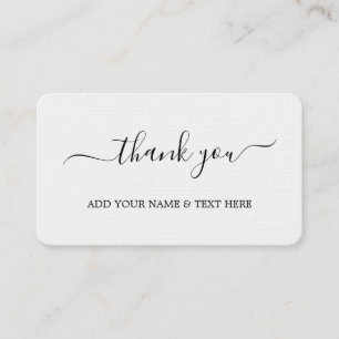 Thank you enclosure card