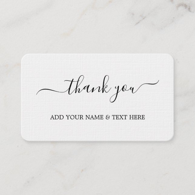 Thank you enclosure card (Front)