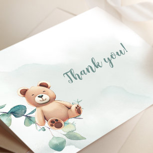 Thank You Enclosure Card Baby Bear
