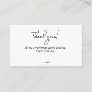 Thank You Enclosure Card for baking
