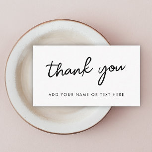 Thank You Enclosure Card   Minimal White