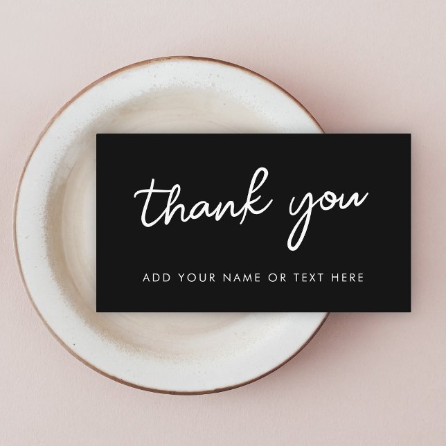 Thank you Enclosure Card | Typographic Black (Creator Uploaded)