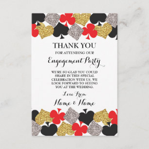 Thank You Engagement Party Wedding Vegas Casino Invitation