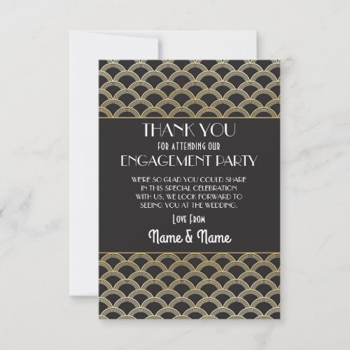 Thank You Engagement Wedding 1920s Party Thanks Invitation