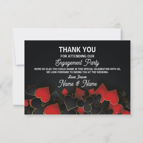 Thank You Engagement Wedding Las Vegas Casino Card