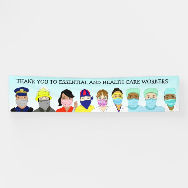 Thank you Essential and Health Care Workers Banner (Horizontal)