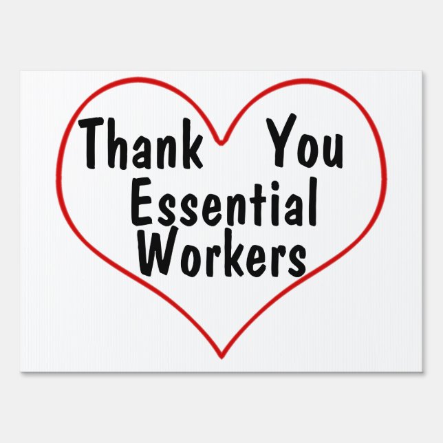 Thank You Essential Workers Sign (Front)