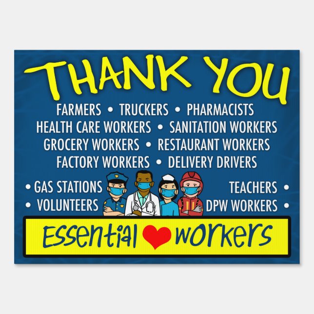 Thank You Essential Workers Sign (Front)