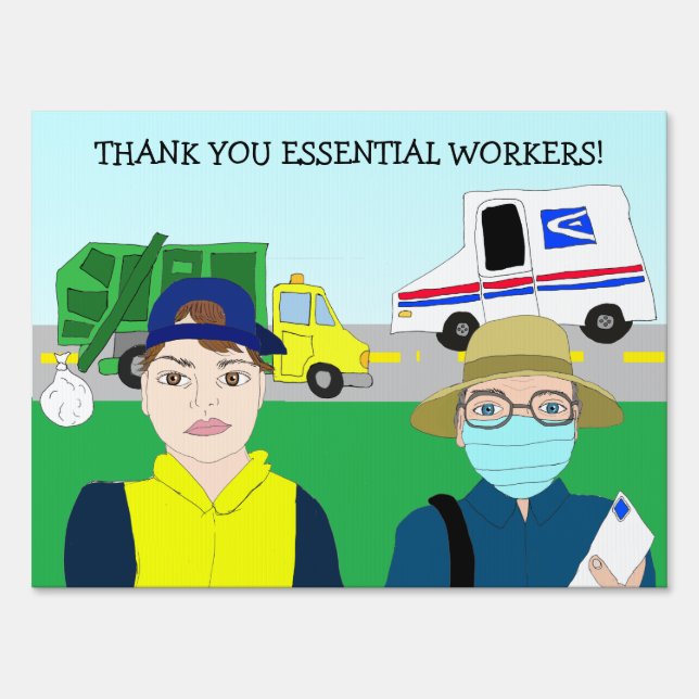 Thank you Essential Workers Sign (Back)