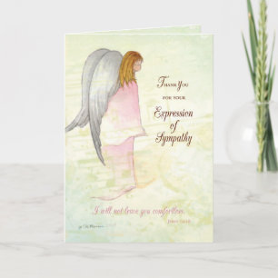 Thank You Expression of Sympathy, Angel Card