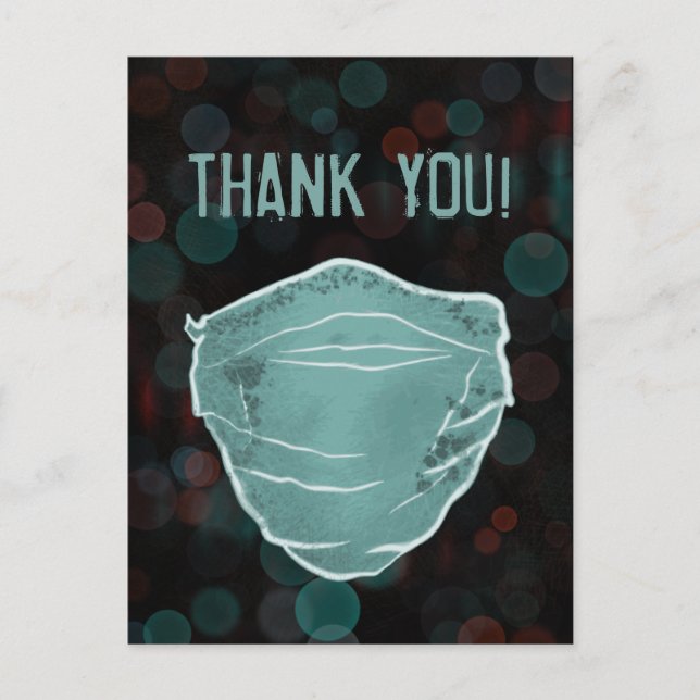thank you face mask postcard (Front)