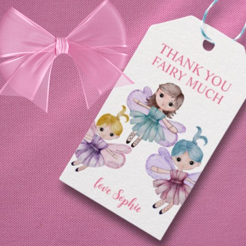 Thank You Fairy Much Colorful Birthday  Gift Tags