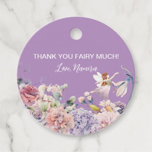 Thank you Fairy Much Enchanted Birthday Party  Favor Tags