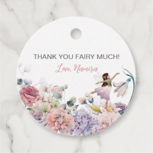 Thank you Fairy Much, Enchanted Birthday Party Favor Tags