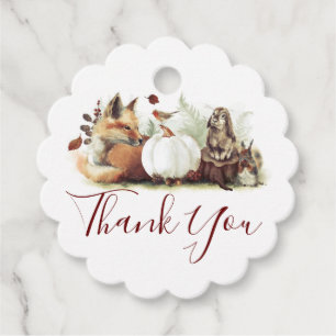 Thank You Fall Birthday Party Favor Tags