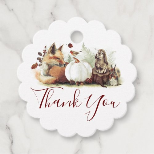 Thank You Fall Birthday Party Favor Tags