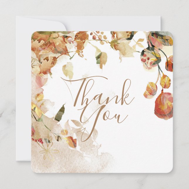 Thank You Fall Theme Card (Front)