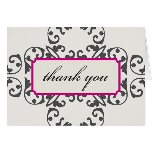 Thank You Fancy Card | Zazzle