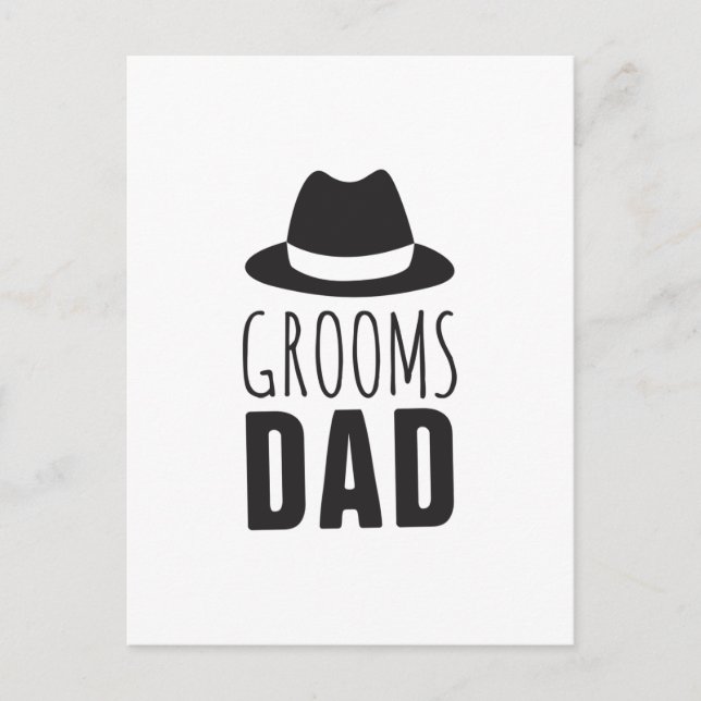 Thank You father of the Groom Dad Bridal Party Postcard (Front)