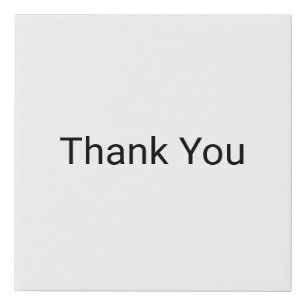 Thank You Faux Canvas Print