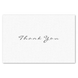 Thank You Favor Bridal Black White Wedding Tissue Paper