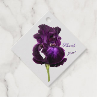 Thank You Favor Cards Purple Iris Tags