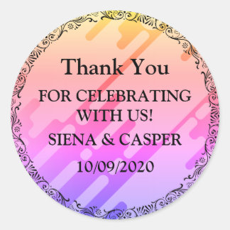 Thank you Favor Classic Round Sticker