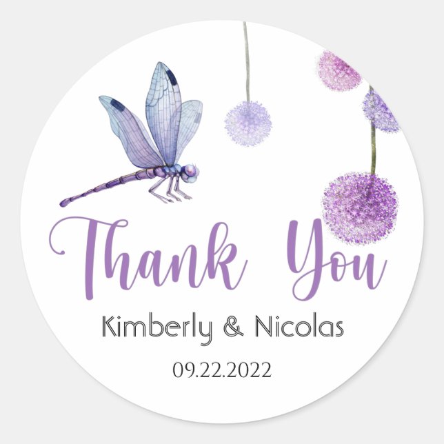 Thank you Favor Classic Round Sticker (Front)