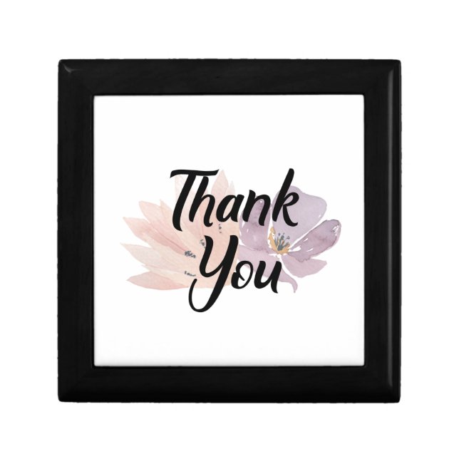 Thank You Favor Floral Jewelry Box (Front)