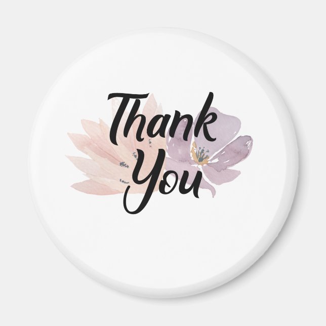 Thank You Favor Floral Magnet (Front)