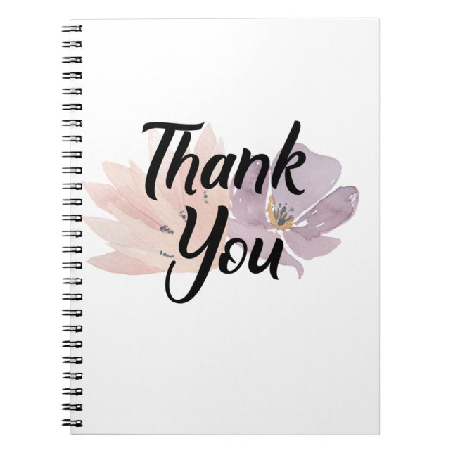 Thank You Favor Floral Notebook (Front)