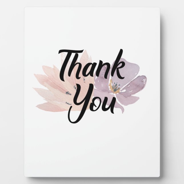 Thank You Favor Floral Plaque (Front)