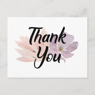 Thank You Favor Floral Postcard