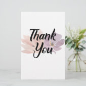 Thank You Favor Floral Stationery (Standing Front)