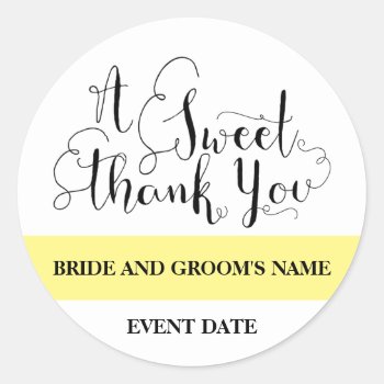 Thank You Favor Sticker For Weddings And Showers by SimplySweetParties at Zazzle