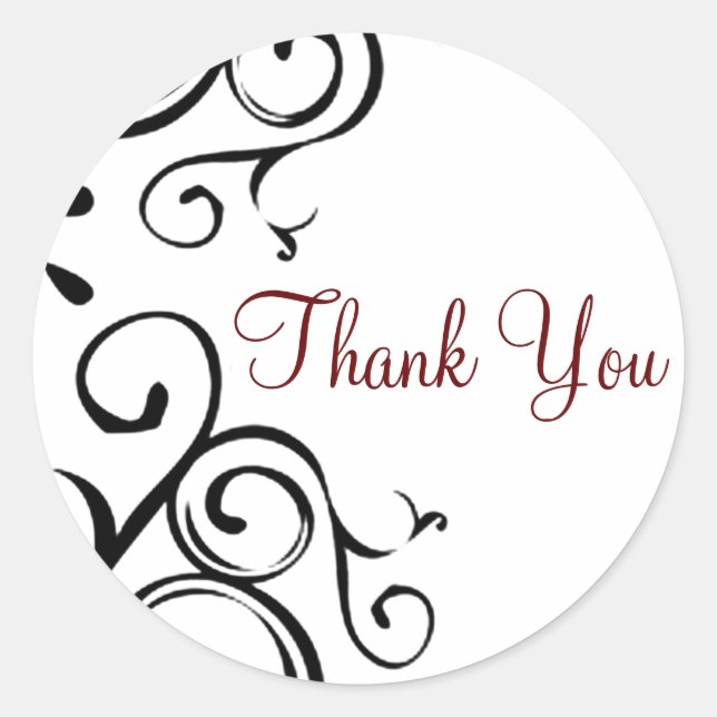 Thank You Favor Sticker - Large (Front)