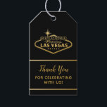 Thank You Favour Tags Las Vegas Wedding<br><div class="desc">Gold Las Vegas Welcome Sign gift bag tags and favor tags. Click CUSTOMIZE FURTHER to change the background and text color,  fonts and design for a truly personalized Vegas gift tag. Check out our whole collection of gold Vegas wedding invitations,  stationery and accessories for a Vegas destination wedding.</div>