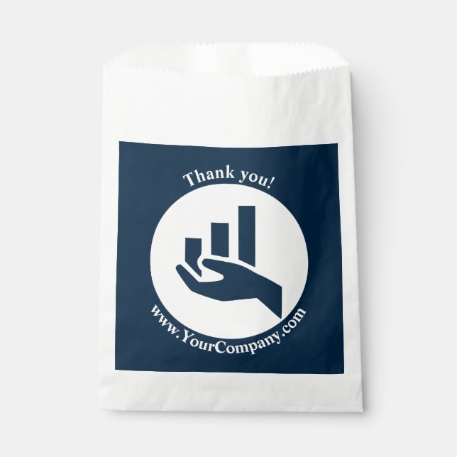 Thank You Financial Planner White-Blue  Favor Bag (Front)