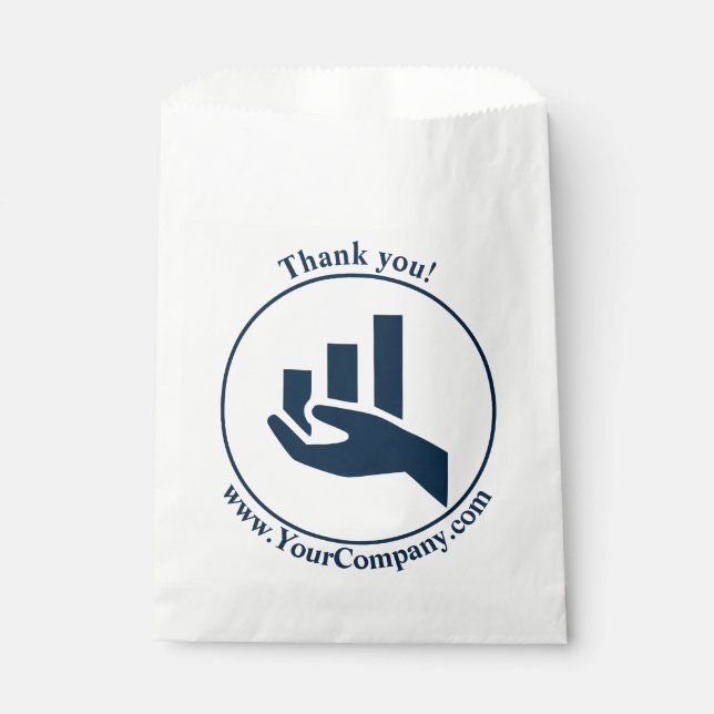 Thank You Financial Planner White-Blue  Favor Bag (Front)